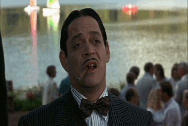 Gomez Smoking On Addams Family Thanksgiving GIF