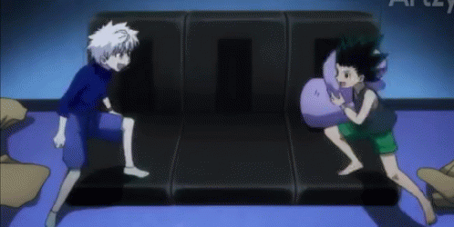 Gon Killua Pfp Throwing Pillows GIF