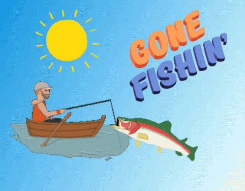 Gone Fishing Animation GIF