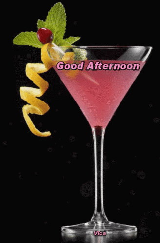 Good Afternoon Cosmopolitan Drink GIF