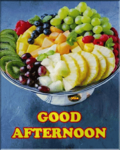 Good Afternoon Fruit Bowl GIF