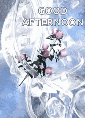 Good Afternoon Greeting Card With Flowers