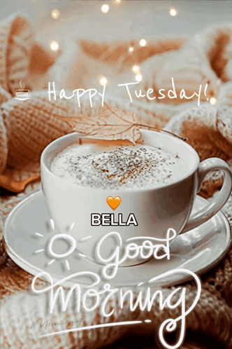 Good Afternoon Happy Tuesday Bubbling Cappuccino GIF