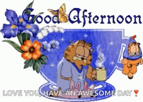 Good Afternoon Happy Tuesday Sleepy Garfield GIF