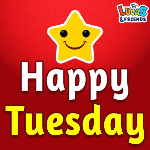 Good Afternoon Happy Tuesday Typing Effect Artwork GIF