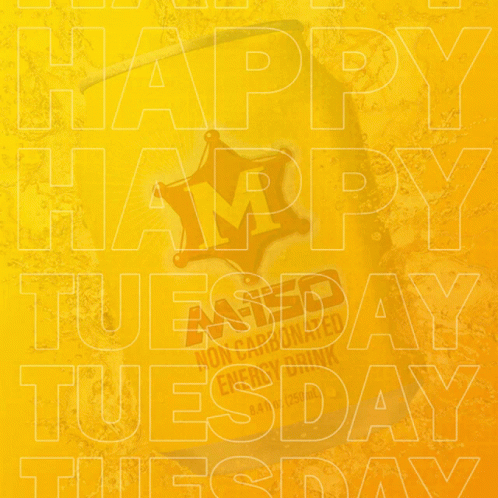 Good Afternoon Happy Tuesday Yellow Graphics Design GIF