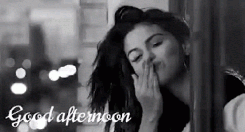 Good Afternoon My Love Selena Gomez Blowing Kiss GIF