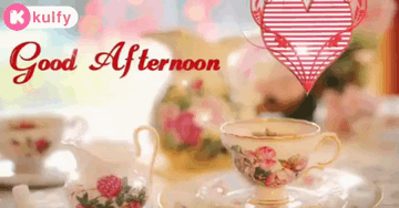 Good Afternoon Wednesday Tea Cups GIF