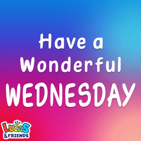 Good Afternoon Wednesday White Popping Text GIF