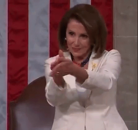 Good For You Nancy Pelosi Clap GIF