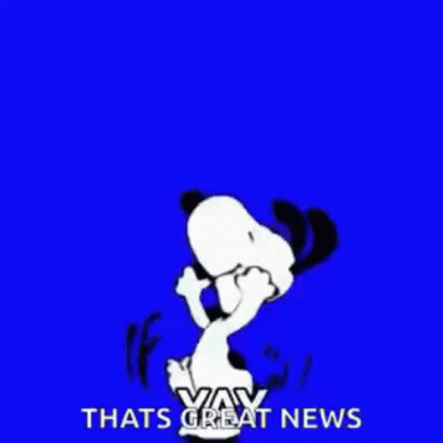 Good For You Snoopy Great News GIF