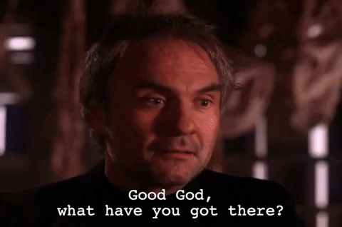 Good God Man Moving Back GIF