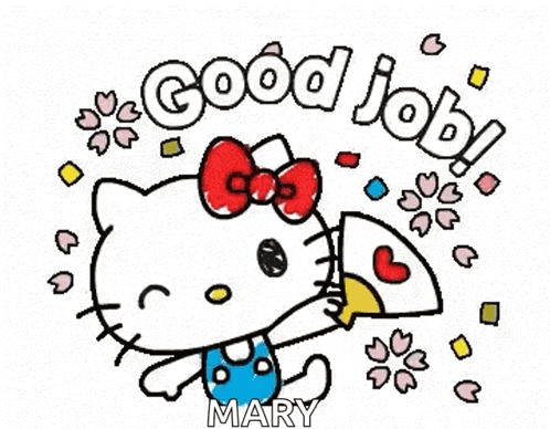 Good Job Hello Kitty Gif GIF