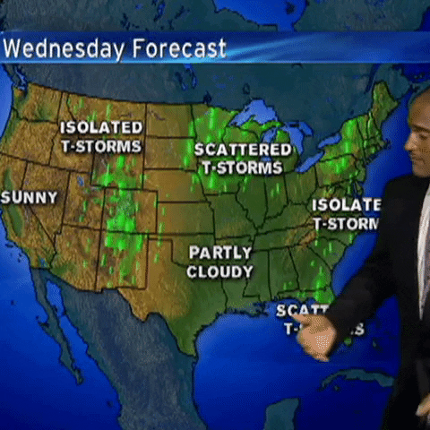 Good Looking Black Weatherman Giving Forecast GIF