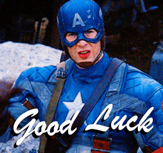Good Luck Captain America Salute GIF