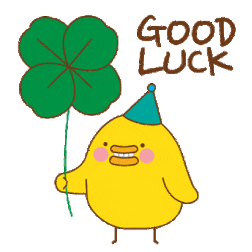 Good Luck Duck Clover Cartoon GIF