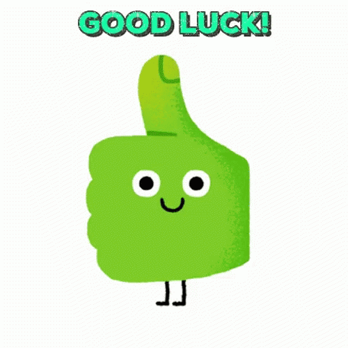 Good Luck Green Thumbs-up GIF