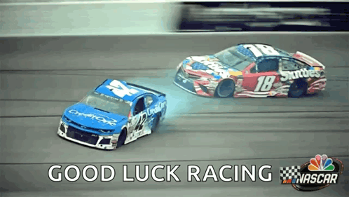 Good Luck Racing Above Race Cars