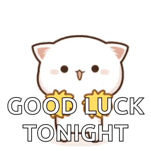 Good Luck Tonight Sticker With White Cat