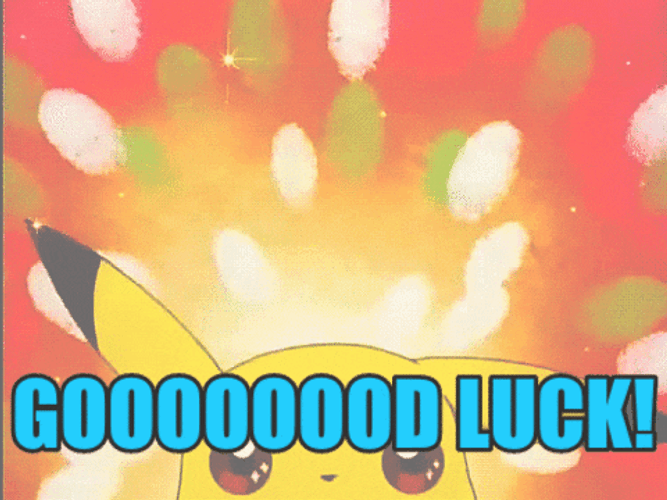 Good Luck Wish Pikachu Pokemon GIF