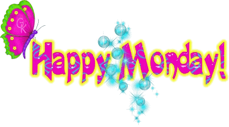 Good Monday Morning Butterfly Bubbles GIF