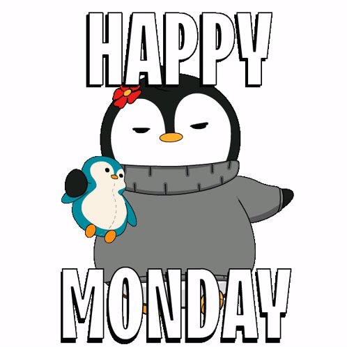 Good Monday Morning Excited Pudgy Penguin GIF