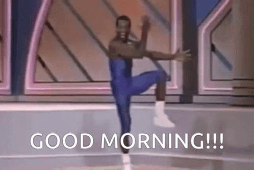 Good Morning Aerobics Exercise With The Dance Instructor GIF