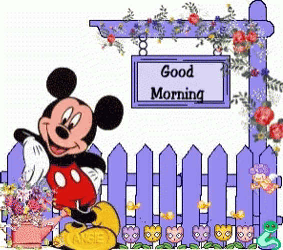 Good Morning Animated Mickey Mouse GIF 