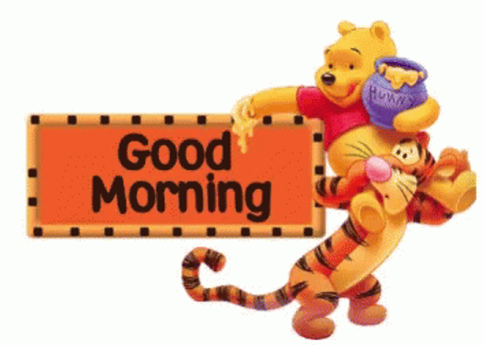 Good Morning Animated Pooh Bear GIF 
