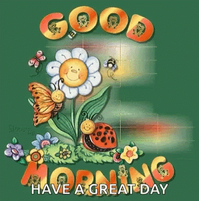 Good Morning Animated Sunflower Plants GIF