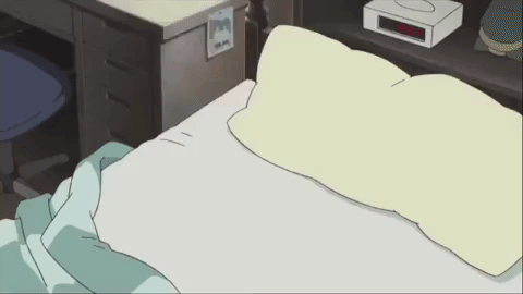 Good Morning Anime Toki O Kakeru Shōjo Thrown Bed GIF