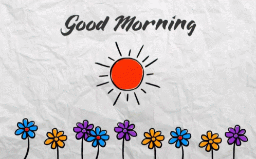 Good Morning August Dancing Flowers GIF