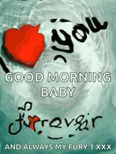 Good Morning Baby And Fury Greeting Card GIF