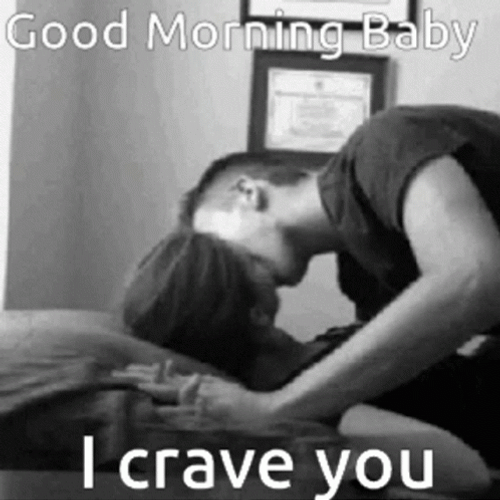 Good Morning Baby Couple Kissing GIF