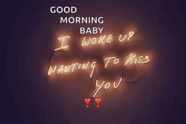 Good Morning Baby Led Light Text GIF