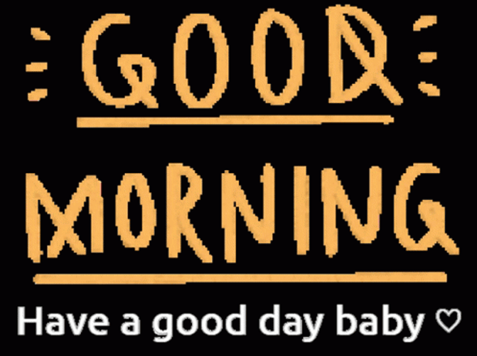 Good Morning Baby Text Design GIF