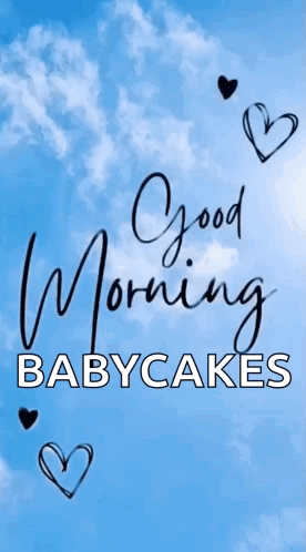 Good Morning Babycakes Poster with Hearts