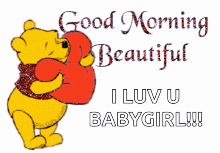 Good Morning Beautiful Baby Girl Pooh GIF