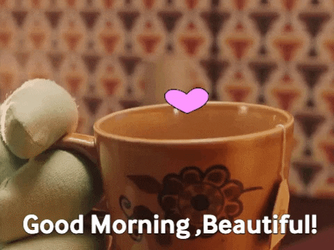 Good Morning Beautiful Darling Finger Puppet GIF