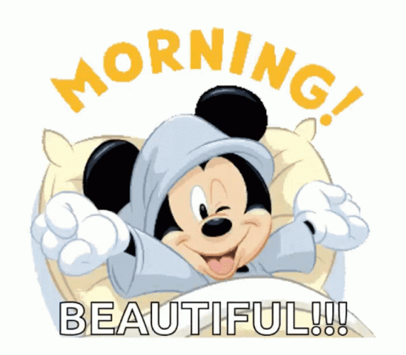 Good Morning Beautiful Mickey Mouse GIF