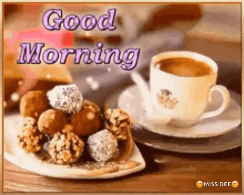 Good Morning Card With Coffee and Food