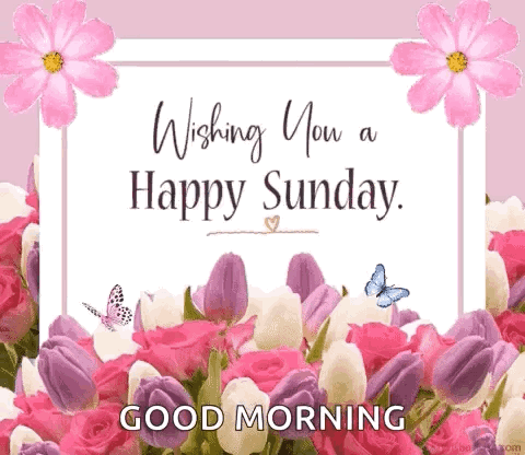 Good Morning Card With Flowers and Butterflies