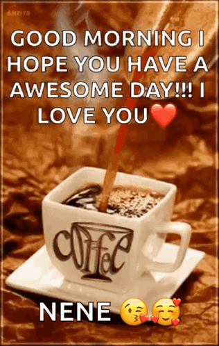 Good Morning Coffee Cup I Love You Nene