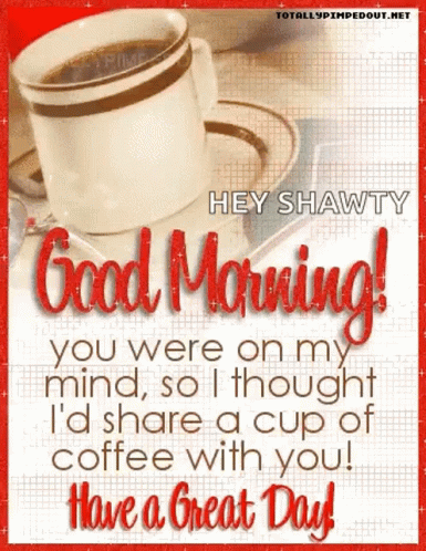 Good Morning Coffee Cup on Saucer