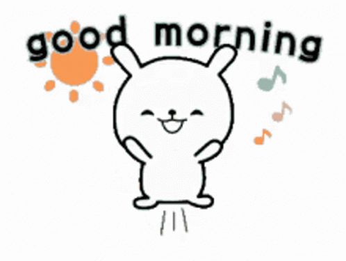 Good Morning Cute Dancing White Bear GIF