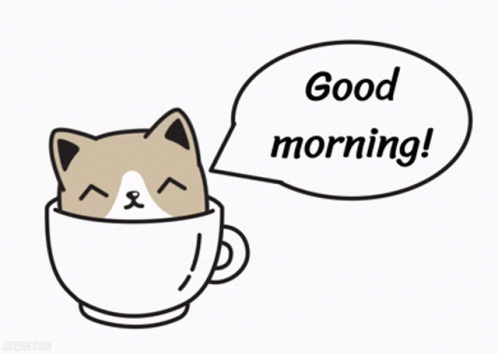 Good Morning Cute Dog In Cup GIF