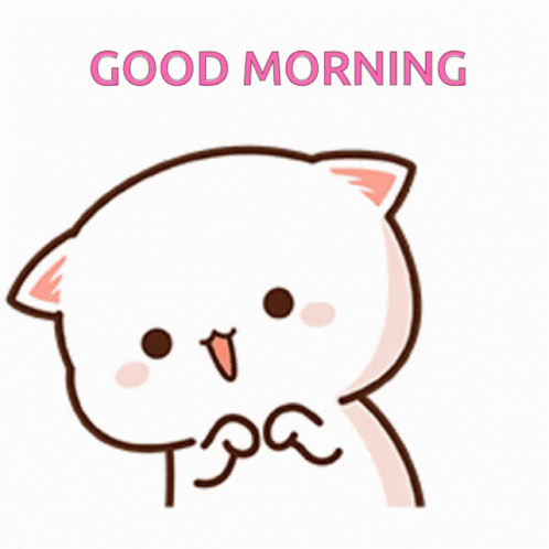 Good Morning Cute Excited Peach GIF