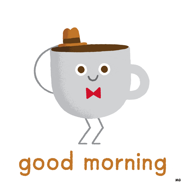 Good Morning Darling Coffee Cup Hat GIF