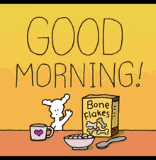 Good Morning Dog Waving GIF