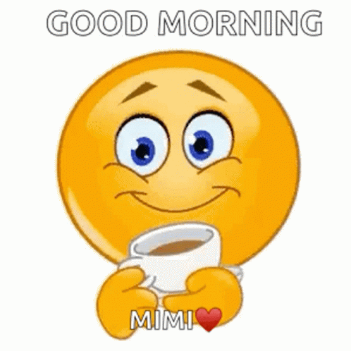 Good Morning Emoji Mimi GIF
